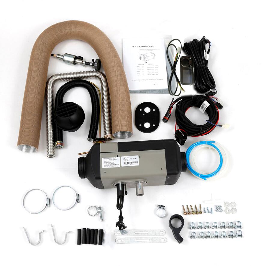 JP Heater Cabin Car Heater 2KW 12V Gasline Air Heater LCD / Knob Switch 5000m Working Altitude