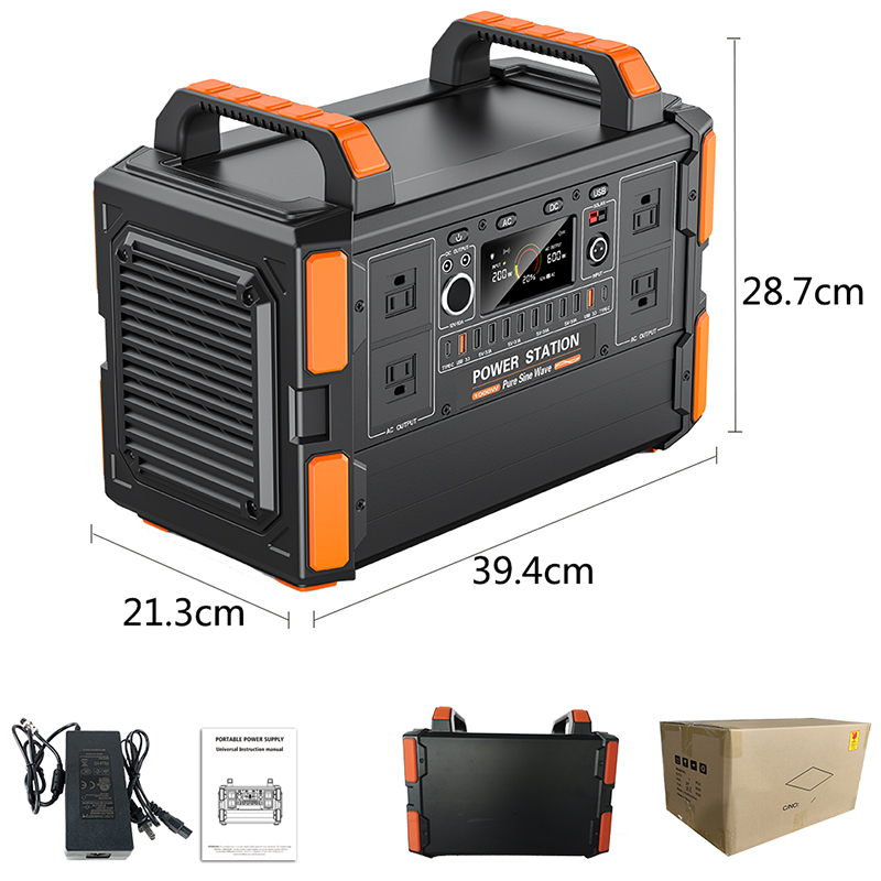 JP Heater New Solar Battery 1200W Portable Solar Generator LiFePO4 Battery 38V 6A Support Solar Panel Charging for Outdoor Power Station
