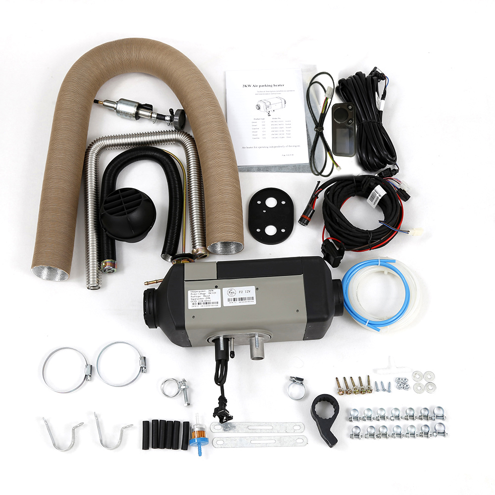 2KW 24V Diesel Air Heater Rotary/LCD Switch 5000m Working Altitude