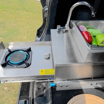 Mini Takeaway Kitchen Slide-out LPG Gas Stove Cooker For Camper Caravan Yacht