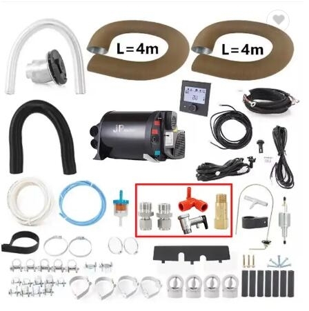Including Valves Kit JP 4KW Diesel +2kw Electric Hot Air and Hot Water  Combi Heater Kit 5000M Working Altitude Bluetooth App Controller